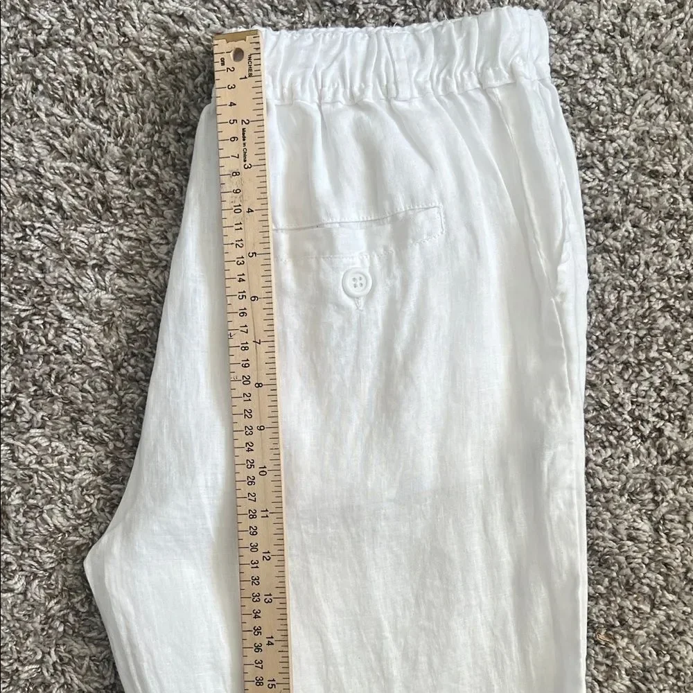 Like New! FRANZESE Collection (Made in Italy) Linen Pants White in Size L